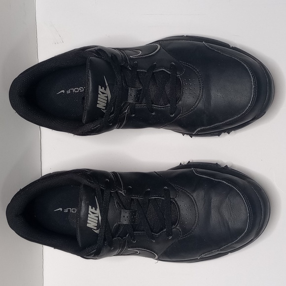 Nike Golf Shoes Men's 10.5 Wide Black Lace Up Durasport 4 Cleats Sneakers - Picture 2 of 5